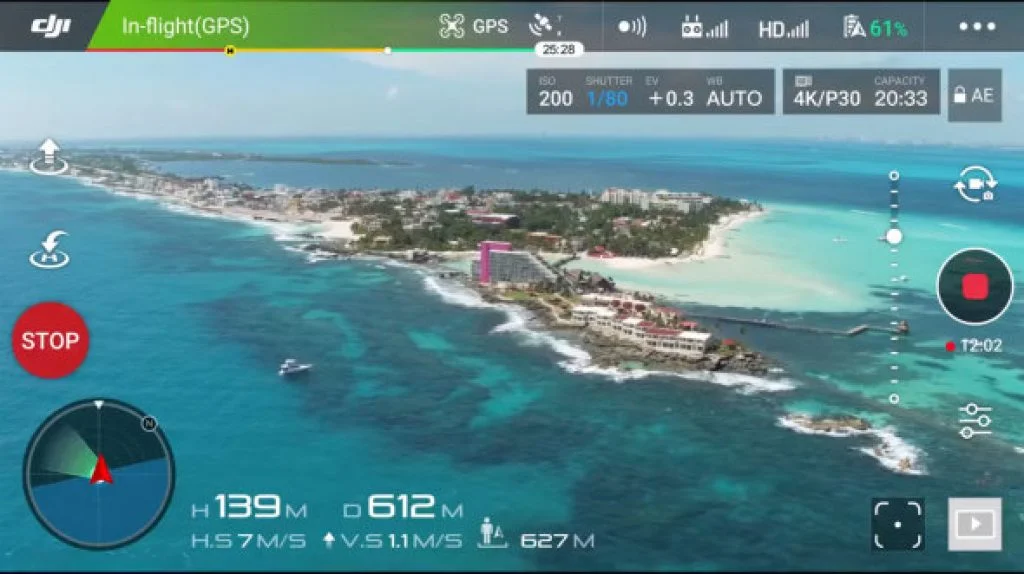 foldable selfie drone app control