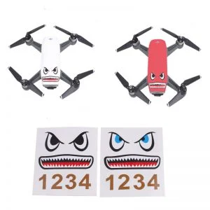 2 pcs Shark Face Expression Sticker