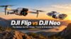 DJI Flip vs DJI Neo (2026) — The Better DJI for Vlogs, Travel & Everyday Flying. AI-generated DronesFuel hero (illustrative product likeness)
